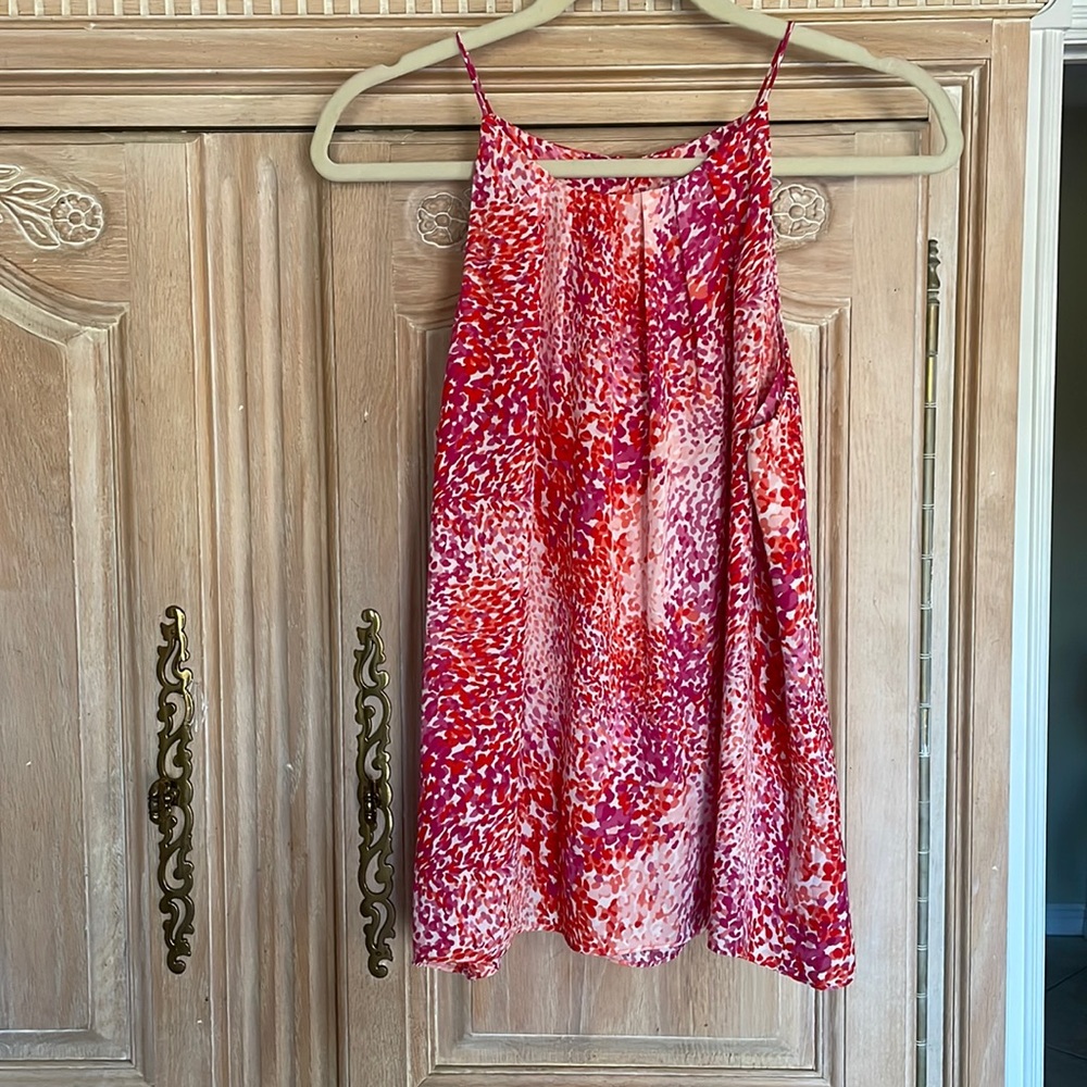 Strappy cami in pretty pink chiffon